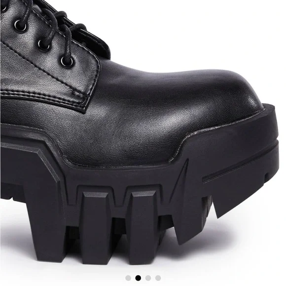 Azalea Wang Olympia Platform Boots with Lug sole - Picture 2 of 7